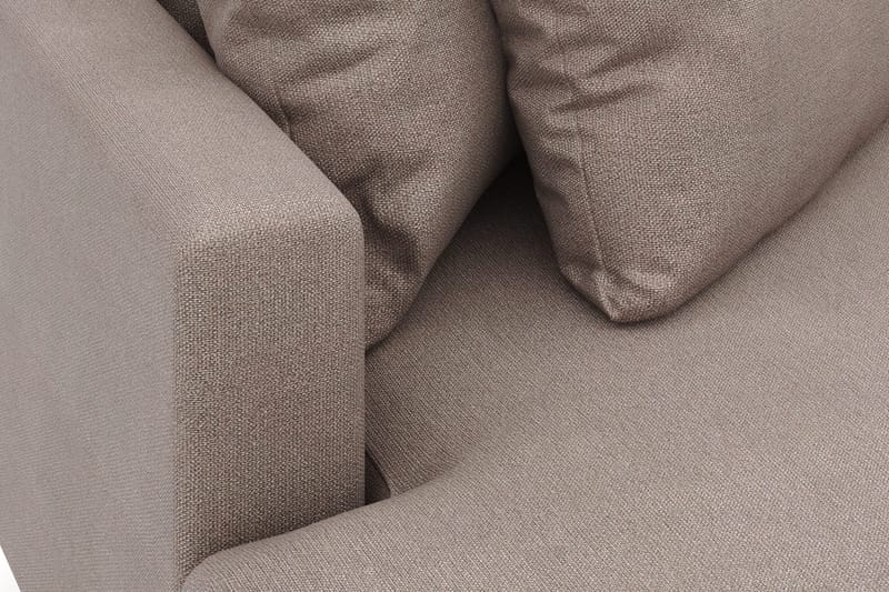 Menard 4-sits Vänstervänd L-formad Divansoffa i Tyg - Brun - Products - Möbler - Soffa - Divansoffa & schäslongsoffa - 4 sits soffa med divan