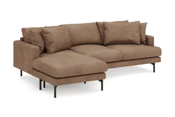 Menard 4-sits Vänstervänd L-formad Djup Divansoffa i Manchester - Brun - Products - Möbler - Soffa - Divansoffa & schäslongsoffa - 4 sits soffa med divan