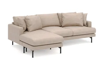 Menard 4-sits Vänstervänd L-formad Djup Divansoffa i Tyg - Beige - Products - Möbler - Soffa - Divansoffa & schäslongsoffa - 4 sits soffa med divan
