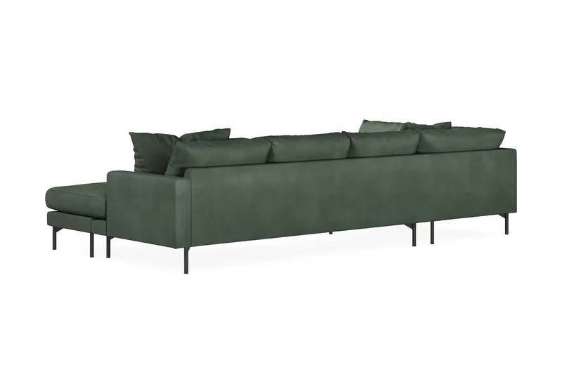 Menard 4-sits Vänstervänd Stor U-formad Djup Soffa med Divan och Schäslong i Manchester - Grön - Products - Möbler - Soffa - Divansoffa & schäslongsoffa - 4 sits soffa med divan
