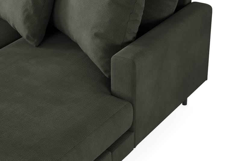 Menard 4-sits Vänstervänd Stor U-formad Djup Soffa med Divan och Schäslong i Manchester - Mörkgrön - Products - Möbler - Soffa - Divansoffa & schäslongsoffa - 4 sits soffa med divan