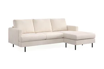 Menard Compact 3-sits Högervänd L-formad Divansoffa i Manchester - Beige - Products - Möbler - Soffa - Divansoffa & schäslongsoffa - 3 sits soffa med divan