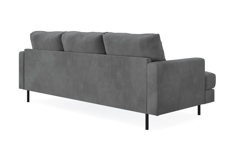 Menard Compact 3-sits Högervänd L-formad Divansoffa i Manchester - Grå - Products - Möbler - Soffa - Divansoffa & schäslongsoffa - 3 sits soffa med divan