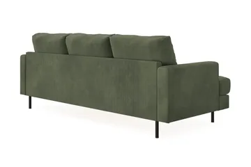 Menard Compact 3-sits Högervänd L-formad Divansoffa i Manchester - Grön - Products - Möbler - Soffa - Divansoffa & schäslongsoffa - 3 sits soffa med divan