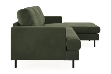 Menard Compact 3-sits Högervänd L-formad Divansoffa i Manchester - Grön - Products - Möbler - Soffa - Divansoffa & schäslongsoffa - 3 sits soffa med divan