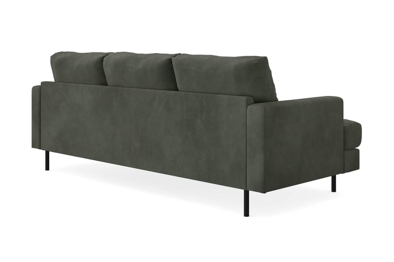 Menard Compact 3-sits Högervänd L-formad Divansoffa i Manchester - Mörkgrön - Products - Möbler - Soffa - Divansoffa & schäslongsoffa - 3 sits soffa med divan