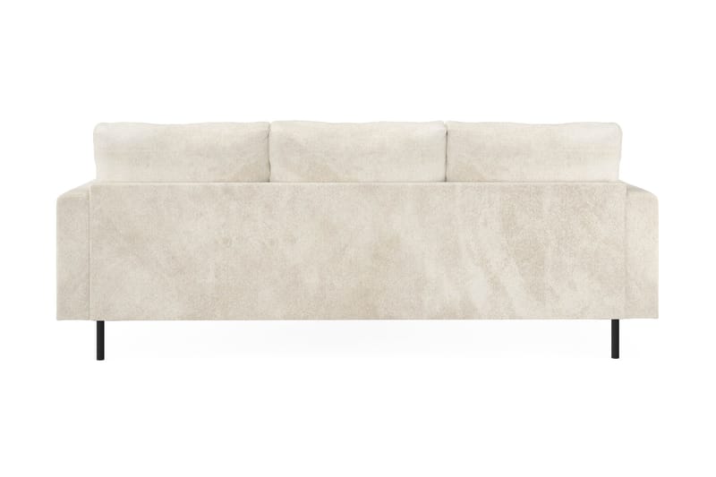 Menard Compact 3-sits Högervänd L-formad Divansoffa i Sammet - Krämvit - Products - Möbler - Soffa - Divansoffa & schäslongsoffa - 3 sits soffa med divan