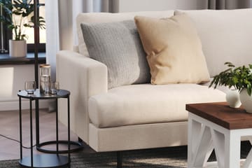 Menard Compact 3-sits Högervänd L-formad Divansoffa i Tyg - Beige - Products - Möbler - Soffa - Divansoffa & schäslongsoffa - 3 sits soffa med divan