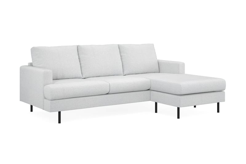 Menard Compact 3-sits Högervänd L-formad Divansoffa i Tyg - Ljusgrå - Products - Möbler - Soffa - Divansoffa & schäslongsoffa - 3 sits soffa med divan