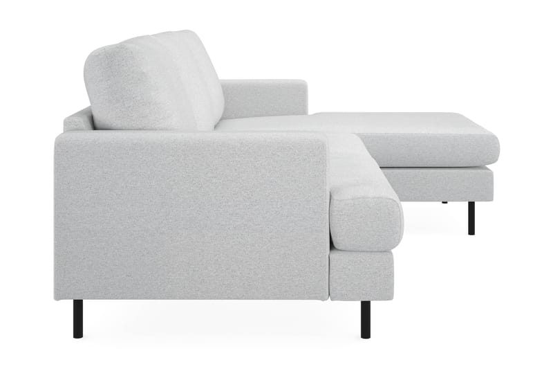 Menard Compact 3-sits Högervänd L-formad Divansoffa i Tyg - Ljusgrå - Products - Möbler - Soffa - Divansoffa & schäslongsoffa - 3 sits soffa med divan