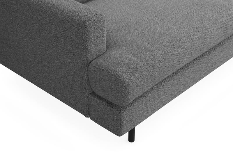 Menard Compact 3-sits Högervänd L-formad Divansoffa i Tyg - Mörkgrå - Products - Möbler - Soffa - Divansoffa & schäslongsoffa - 3 sits soffa med divan