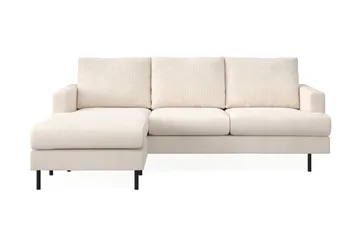 Menard Compact 3-sits Vänstervänd L-formad Divansoffa i Manchester - Beige - Products - Möbler - Soffa - Divansoffa & schäslongsoffa - 3 sits soffa med divan