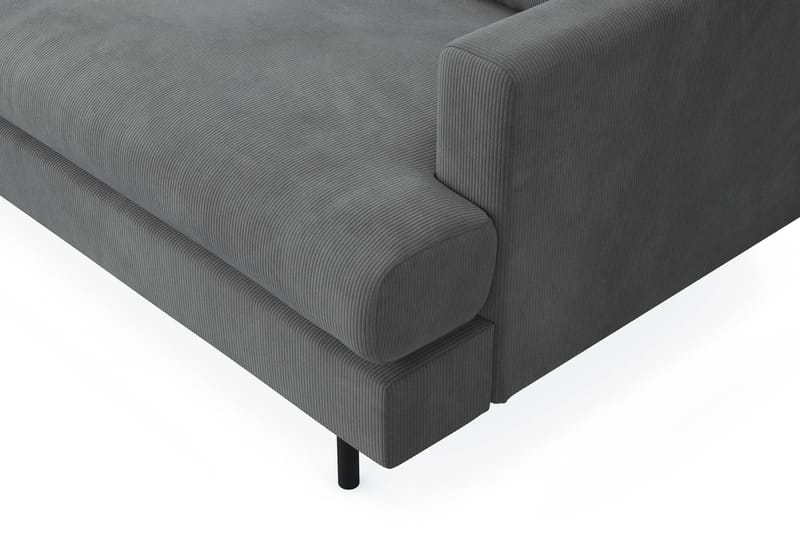 Menard Compact 3-sits Vänstervänd L-formad Divansoffa i Manchester - Grå - Products - Möbler - Soffa - Divansoffa & schäslongsoffa - 3 sits soffa med divan
