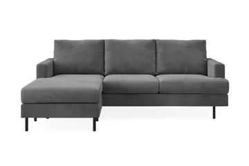 Menard Compact 3-sits Vänstervänd L-formad Divansoffa i Manchester - Grå - Products - Möbler - Soffa - Divansoffa & schäslongsoffa - 3 sits soffa med divan