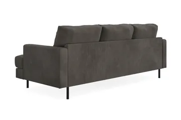 Menard Compact 3-sits Vänstervänd L-formad Divansoffa i Manchester - Mörkgrå - Products - Möbler - Soffa - Divansoffa & schäslongsoffa - 3 sits soffa med divan