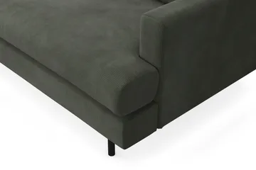 Menard Compact 3-sits Vänstervänd L-formad Divansoffa i Manchester - Mörkgrön - Products - Möbler - Soffa - Divansoffa & schäslongsoffa - 3 sits soffa med divan
