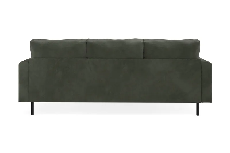 Menard Compact 3-sits Vänstervänd L-formad Divansoffa i Manchester - Mörkgrön - Products - Möbler - Soffa - Divansoffa & schäslongsoffa - 3 sits soffa med divan