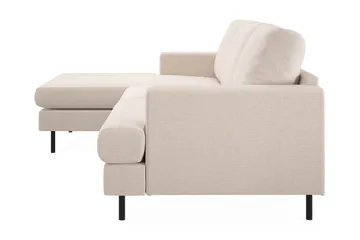 Menard Compact 3-sits Vänstervänd L-formad Divansoffa i Tyg - Beige - Products - Möbler - Soffa - Divansoffa & schäslongsoffa - 3 sits soffa med divan