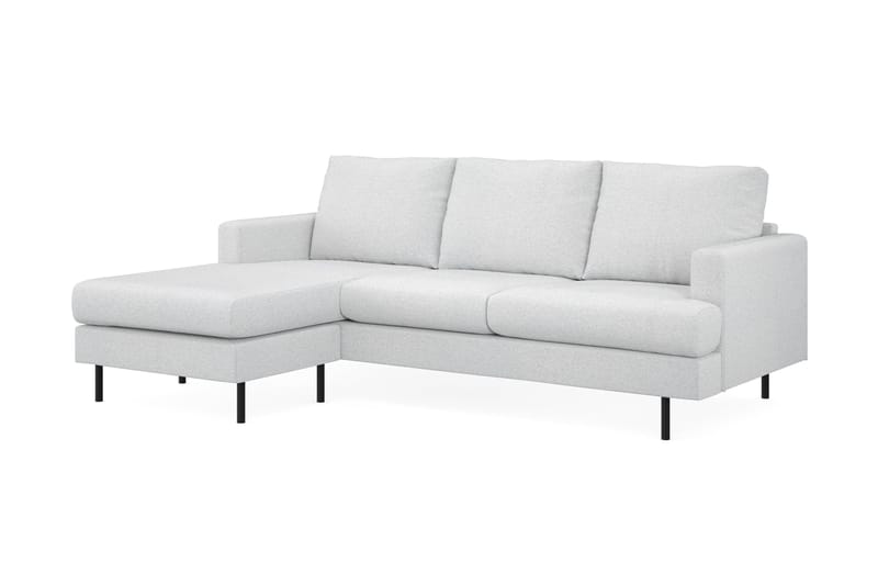 Menard Compact 3-sits Vänstervänd L-formad Divansoffa i Tyg - Ljusgrå - Products - Möbler - Soffa - Divansoffa & schäslongsoffa - 3 sits soffa med divan