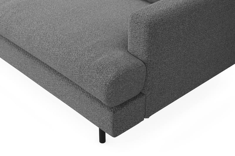 Menard Compact 3-sits Vänstervänd L-formad Divansoffa i Tyg - Mörkgrå - Products - Möbler - Soffa - Divansoffa & schäslongsoffa - 3 sits soffa med divan