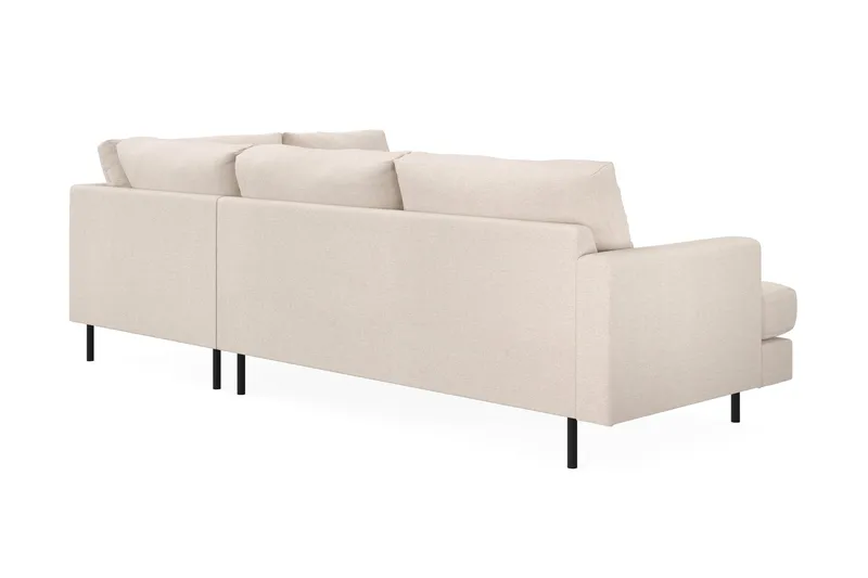 Menard Compact 4-sits Högervänd L-formad Schäslongsoffa i Tyg - Beige - Products - Möbler - Soffa - Divansoffa & schäslongsoffa - 4 sits soffa med divan