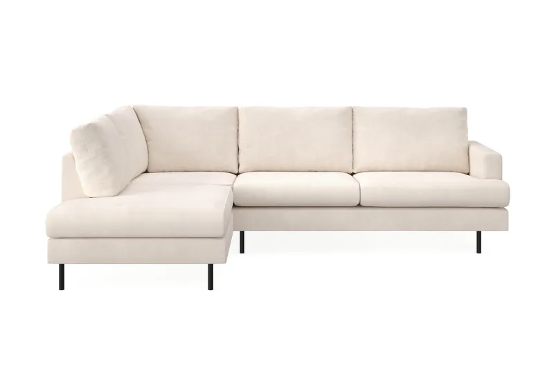 Menard Compact 4-sits Vänstervänd L-formad Schäslongsoffa i Manchester, Beige