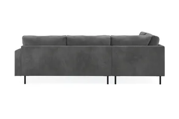 Menard Compact 4-sits Vänstervänd L-formad Schäslongsoffa i Manchester - Grå - Products - Möbler - Soffa - Divansoffa & schäslongsoffa - 4 sits soffa med divan