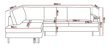 Menard Compact 4-sits Vänstervänd L-formad Schäslongsoffa i Manchester - Mörkgrön - Products - Möbler - Soffa - Divansoffa & schäslongsoffa - 4 sits soffa med divan