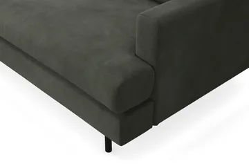 Menard Compact 4-sits Vänstervänd L-formad Schäslongsoffa i Manchester - Mörkgrön - Products - Möbler - Soffa - Divansoffa & schäslongsoffa - 4 sits soffa med divan
