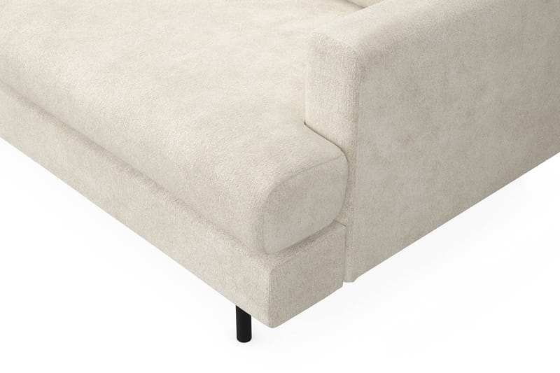 Menard Compact 4-sits Vänstervänd L-formad Schäslongsoffa i Sammet - Krämvit - Products - Möbler - Soffa - Divansoffa & schäslongsoffa - 4 sits soffa med divan