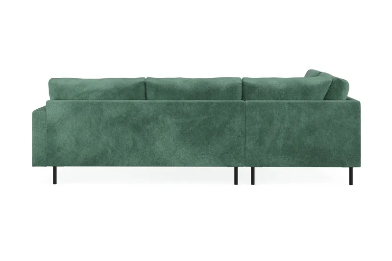 Menard Compact 4-sits Vänstervänd L-formad Schäslongsoffa i Sammet - Mörkgrön - Products - Möbler - Soffa - Divansoffa & schäslongsoffa - 4 sits soffa med divan