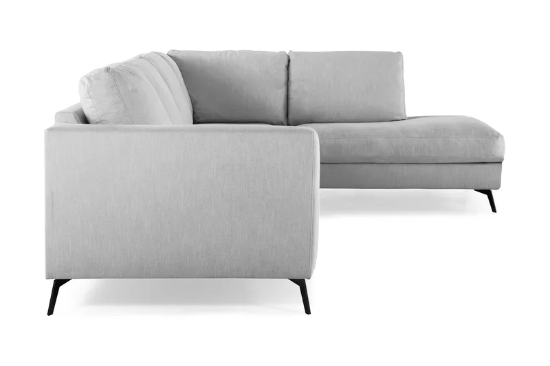 Ocean Lyx 4-sits Högervänd L-formad Schäslongsoffa i Tyg - Grå - Products - Möbler - Soffa - Divansoffa & schäslongsoffa - 4 sits soffa med divan