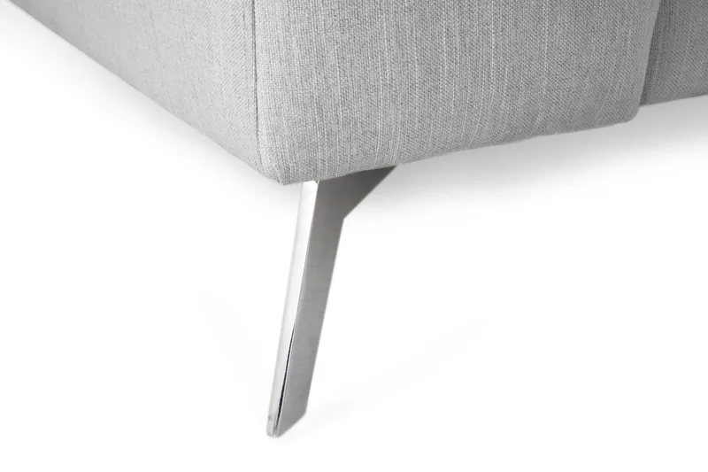 Ocean Lyx 4-sits Högervänd L-formad Schäslongsoffa i Tyg - Grå - Products - Möbler - Soffa - Divansoffa & schäslongsoffa - 4 sits soffa med divan