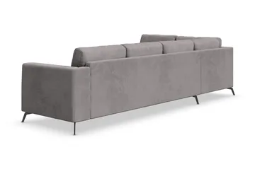 Ocean Lyx 4-sits Vänstervänd L-formad Schäslongsoffa i Manchester - Mörkgrå - Products - Möbler - Soffa - Divansoffa & schäslongsoffa - 4 sits soffa med divan