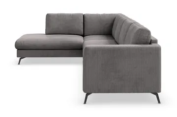 Ocean Lyx 4-sits Vänstervänd L-formad Schäslongsoffa i Manchester - Mörkgrå - Products - Möbler - Soffa - Divansoffa & schäslongsoffa - 4 sits soffa med divan