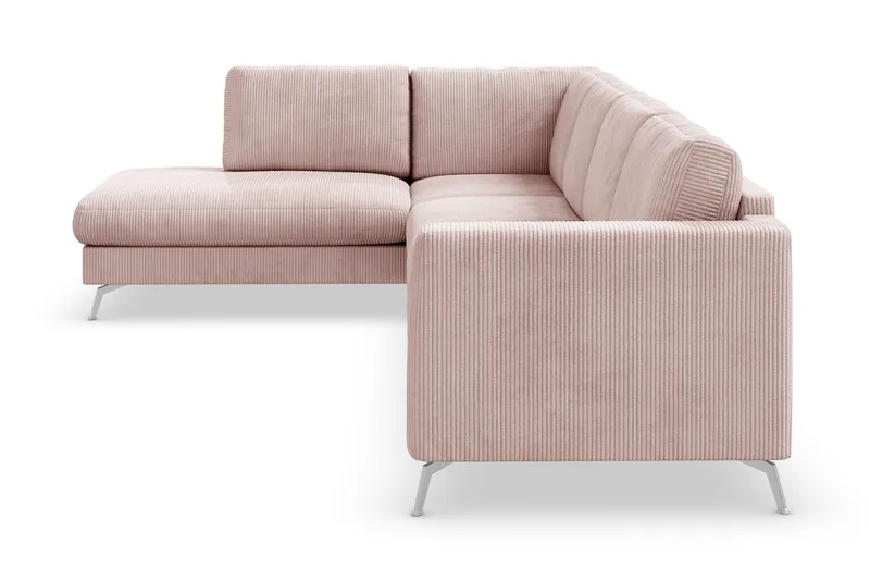 Ocean Lyx 4-sits Vänstervänd L-formad Schäslongsoffa i Manchester - Rosa - Products - Möbler - Soffa - Divansoffa & schäslongsoffa - 4 sits soffa med divan