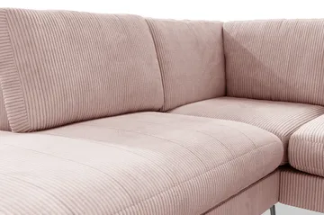Ocean Lyx 4-sits Vänstervänd L-formad Schäslongsoffa i Manchester - Rosa - Products - Möbler - Soffa - Divansoffa & schäslongsoffa - 4 sits soffa med divan
