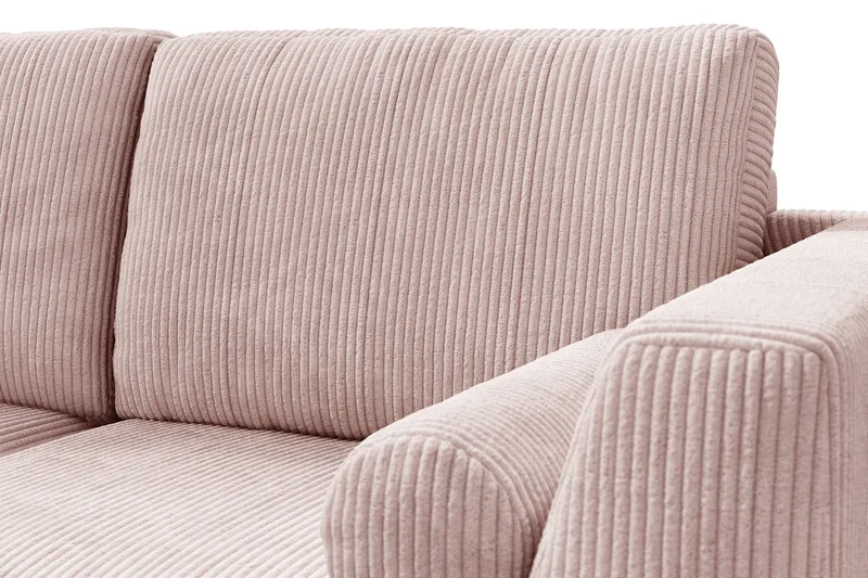 Ocean Lyx 4-sits Vänstervänd L-formad Schäslongsoffa i Manchester - Rosa - Products - Möbler - Soffa - Divansoffa & schäslongsoffa - 4 sits soffa med divan