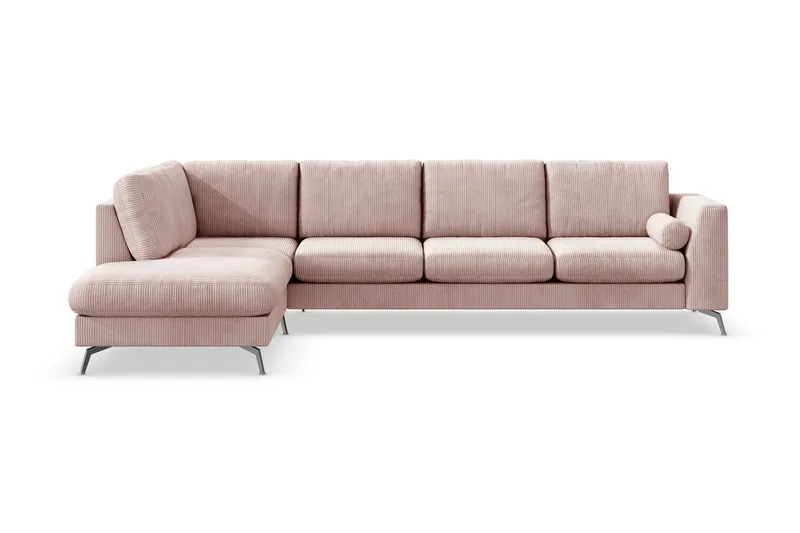 Ocean Lyx 4-sits Vänstervänd L-formad Schäslongsoffa i Manchester - Rosa - Products - Möbler - Soffa - Divansoffa & schäslongsoffa - 4 sits soffa med divan
