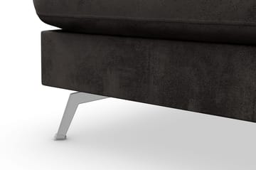 Ocean Lyx 4-sits Vänstervänd L-formad Schäslongsoffa i Sammet - Mörkgrå - Products - Möbler - Soffa - Divansoffa & schäslongsoffa - 4 sits soffa med divan