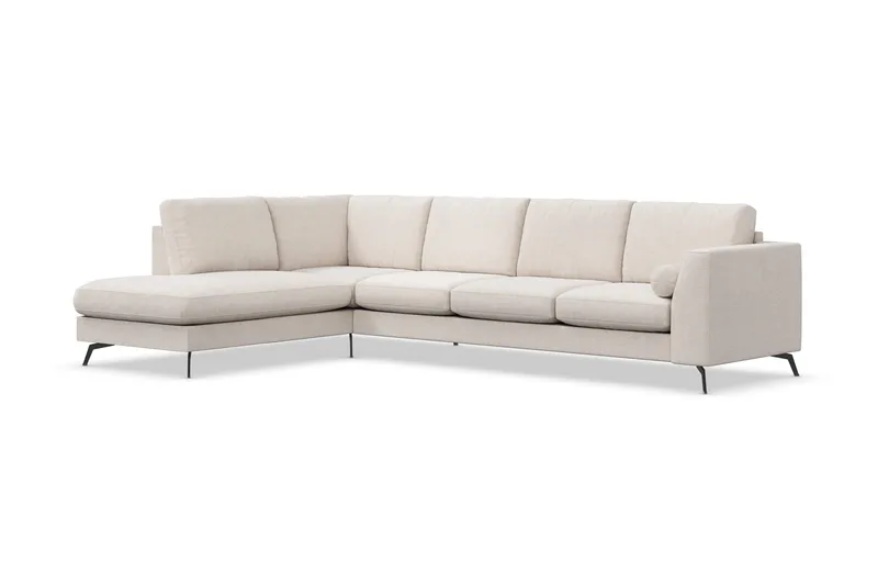 Ocean Lyx 4-sits Vänstervänd L-formad Schäslongsoffa i Tyg - Beige - Products - Möbler - Soffa - Divansoffa & schäslongsoffa - 4 sits soffa med divan