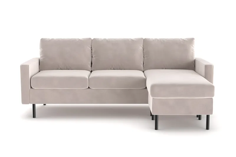 Peppe 3-sits Vändbar L-formad Divansoffa i Manchester - Beige - Products - Möbler - Soffa - Divansoffa & schäslongsoffa - 3 sits soffa med divan