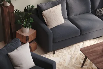 Peppe 3-sits Vändbar L-formad Divansoffa i Tyg - Mörkgrå - Products - Möbler - Soffa - Divansoffa & schäslongsoffa - 3 sits soffa med divan