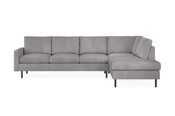 Peppe 4-sits Högervänd L-formad Schäslongsoffa i Manchester - Mörkgrå - Products - Möbler - Soffa - Divansoffa & schäslongsoffa - 4 sits soffa med divan