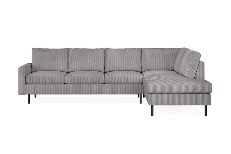 Peppe 4-sits Högervänd L-formad Schäslongsoffa i Manchester - Mörkgrå - Products - Möbler - Soffa - Divansoffa & schäslongsoffa - 4 sits soffa med divan