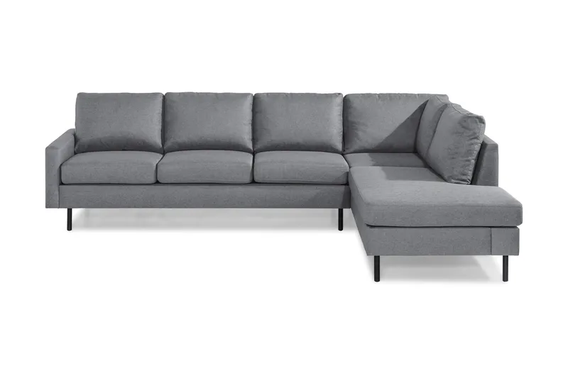 Peppe 4-sits Högervänd L-formad Schäslongsoffa i Tyg - Ljusgrå - Products - Möbler - Soffa - Divansoffa & schäslongsoffa - 4 sits soffa med divan