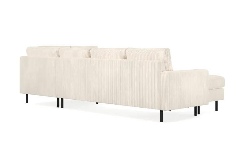 Peppe 4-sits Högervänd U-formad Soffa med Divan och Schäslong i Manchester - Beige - Products - Möbler - Soffa - Divansoffa & schäslongsoffa - 4 sits soffa med divan