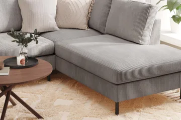 Peppe 4-sits Högervänd U-formad Soffa med Divan och Schäslong i Manchester - Mörkgrå - Products - Möbler - Soffa - Divansoffa & schäslongsoffa - 4 sits soffa med divan