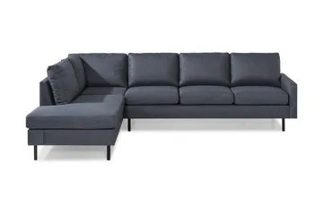Peppe 4-sits Vänstervänd L-formad Schäslongsoffa i Tyg - Mörkgrå - Products - Möbler - Soffa - Divansoffa & schäslongsoffa - 4 sits soffa med divan