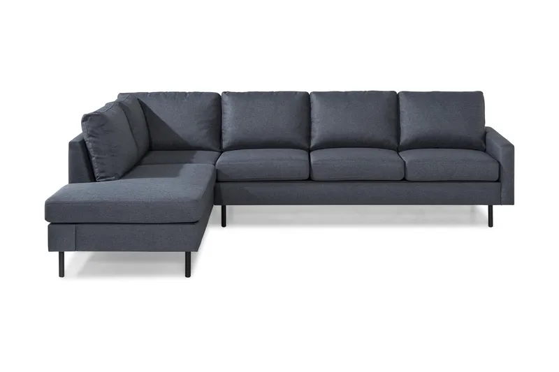 Peppe 4-sits Vänstervänd L-formad Schäslongsoffa i Tyg - Mörkgrå - Products - Möbler - Soffa - Divansoffa & schäslongsoffa - 4 sits soffa med divan